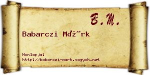 Babarczi Márk névjegykártya